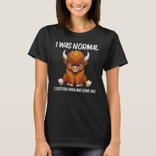 Camiseta Vaca Fresca de las Tierras Altas para Hombres Muje