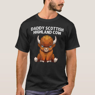 Camiseta Vaca Fresca De Terras Altas Para Hombres Padre Vac