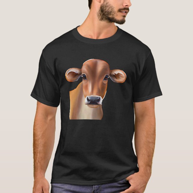Camiseta Vaca Ganado Marrón 1 (Anverso)