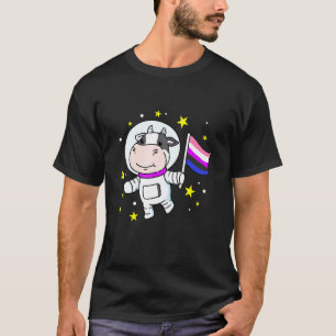 Camiseta Vaca Genderfluid En El Espacio Genderfluid