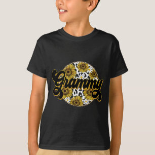 Camiseta Vaca Grammy Imprime Abuela Leaparina de Girasol#