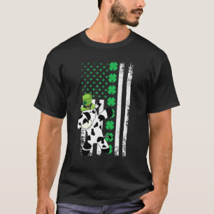 Camiseta Vaca haciendo Dabbing Trébol de la suerte Bandera