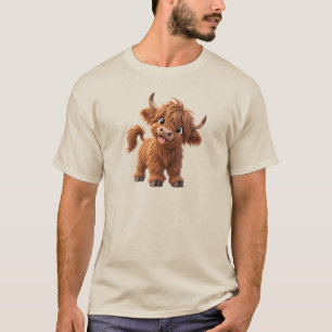Camiseta Vaca Highland Adorable – Vaca Divertida y Esponjos