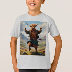 Camiseta Vaca Highland Bailando Con La Huida De Highland,