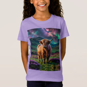 Camiseta Vaca Highland Bajo Las Estrellas