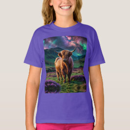 Camiseta Vaca Highland Bajo Las Estrellas
