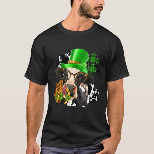 Camiseta Vaca Highland Con Caballo De Leopardo C St Patrick (Anverso)