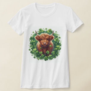 Camiseta Vaca Highland con rocas de champú