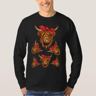 Camiseta Vaca Highland Con Vaca De Vaca De Pelo En Cowgi De