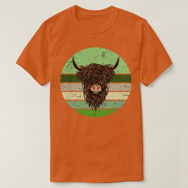 Camiseta Vaca Highland de Escocia (Diseño del anverso)