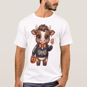 Camiseta Vaca Highland de Halloween Divertida y Linda