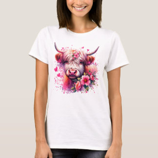 Camiseta Vaca Highland de San Valentín