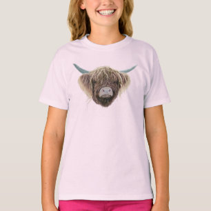 Camiseta Vaca Highland escocesa fue Charlie Fluffy Oars