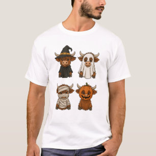 Camiseta Vaca Highland Halloween Divertido Otoño Espeluznan