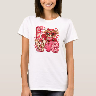 Camiseta Vaca Highland Valentine Amor – Vaca Occidental Lin
