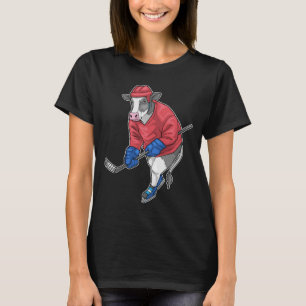 Camiseta Vaca Hockey sobre hielo Palo de hockey sobre hielo
