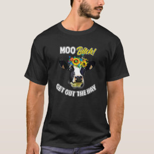 Camiseta Vaca juego de palabras Moo ganado lechero Holstein