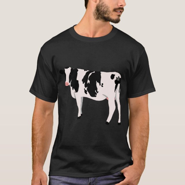 Camiseta Vaca Láctea Negra Y Blanca (Anverso)