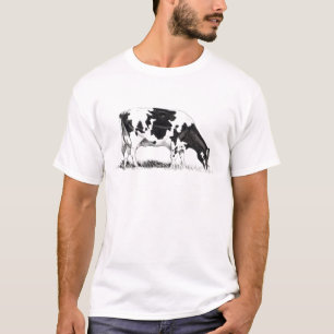 CAMISETA VACA LECHERA, ARTE DEL LÁPIZ