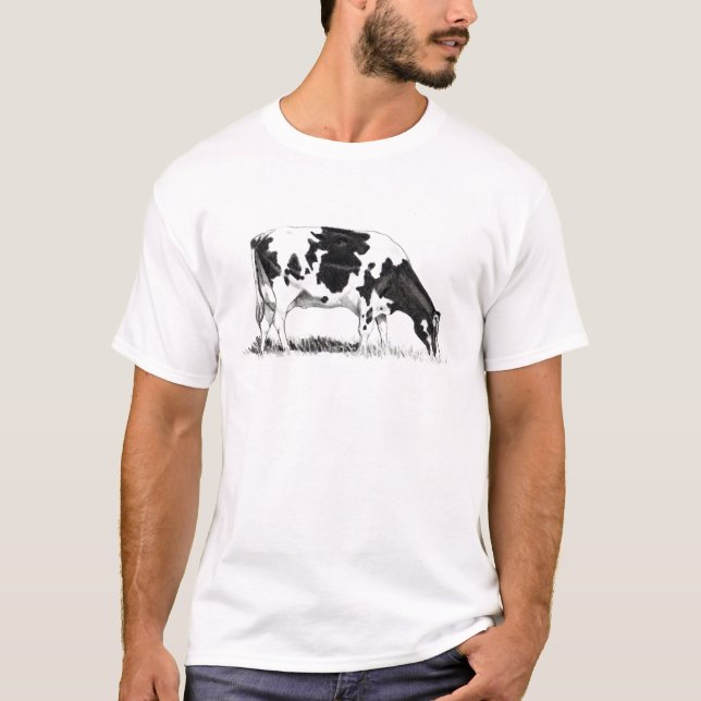 CAMISETA VACA LECHERA, ARTE DEL LÁPIZ (Anverso)