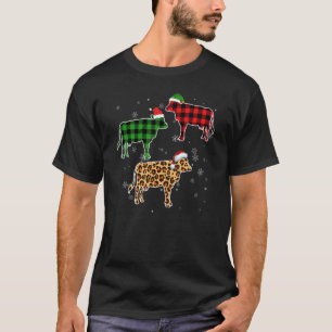 Camiseta Vaca lechera Gorro de Santa Pijama de Navidad Búfa