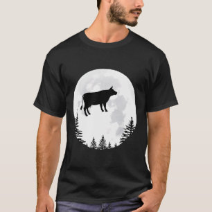 Camiseta Vaca lechera voladora sobre la luna