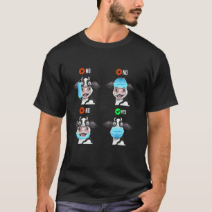 Camiseta Vaca Linda Llevando Máscara Equivocada Amor De Vac