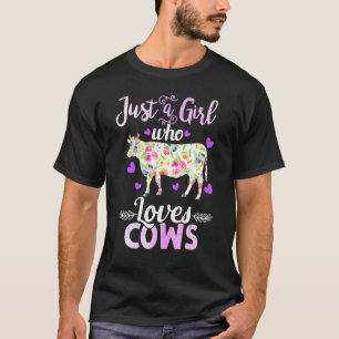 Camiseta Vaca Linda Solo Una Chica Que Ama Las Vacas