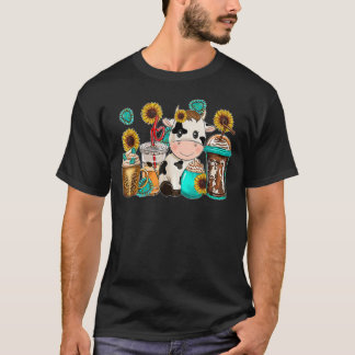 Camiseta Vaca linda Taza de café de cuero de vaca occidenta