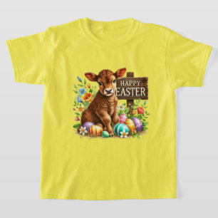 Camiseta Vaca linda y feliz de Pascua