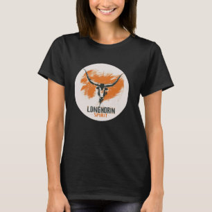 Camiseta Vaca Longhorn al Estilo Texano para Niños y Niñas
