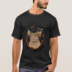 Camiseta Vaca Longhorn de Halloween Moo Quiero decir Vaca B
