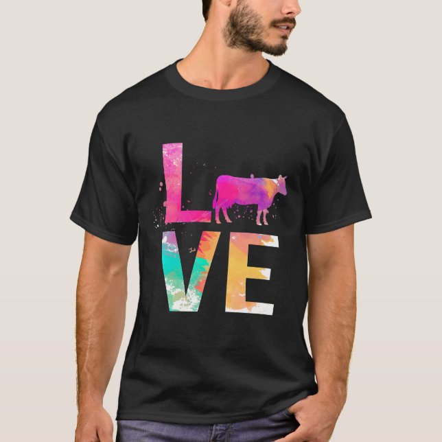 Camiseta Vaca mamá de vaca colorida (Anverso)
