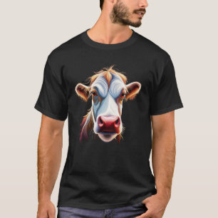 Camiseta Vaca marrón blanca cabeza de vaca cráneo de vaca g