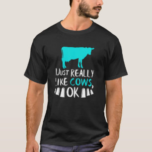 Camiseta Vaca Me Encantan Las Vacas Ok Granjero Lechero