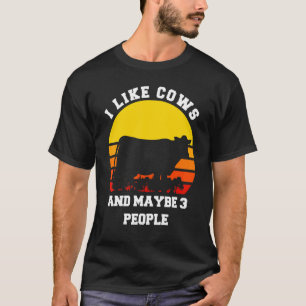 Camiseta Vaca Me Gustan Las Vacas Y Quizá 3 Vacas