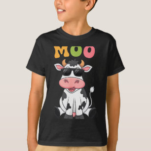 Camiseta Vaca Moo Groovy - Vaca de Granjero Divertida Hombr
