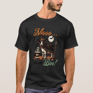 Camiseta Vaca Moo Quiero Decir Boo Divertido Halloween Anim