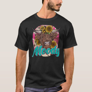 Camiseta Vaca Moody Leopardo de las Islas Altas del Oeste