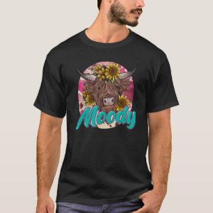 Camiseta Vaca Moody Leopardo de las Islas Altas del Oeste
