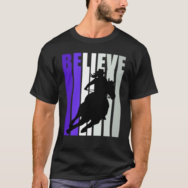 Camiseta Vaca Morada Cree Chicas Sureñas Caballo Occidental (Anverso)
