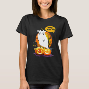 Camiseta Vaca Mugido Quiero Decir Boo Novilla Halloween Gra