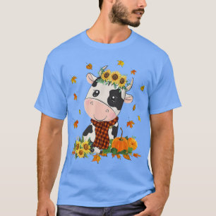 Camiseta Vaca Naranja de girasol lechero Otoño Sale de Pump