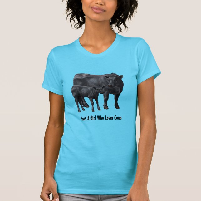 Camiseta Vaca negra de ángulos y ternera (Anverso)