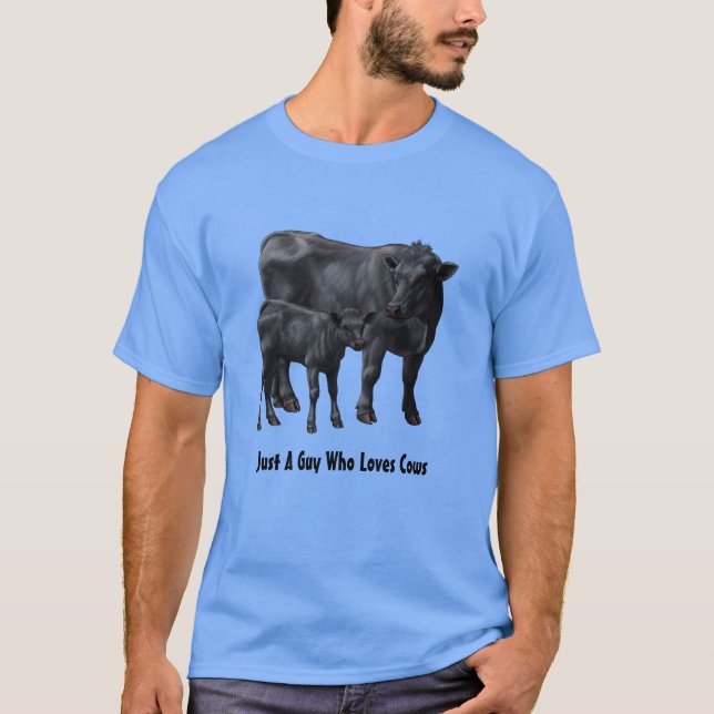 Camiseta Vaca negra de ángulos y ternera (Anverso)