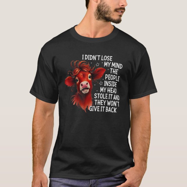 Camiseta Vaca no perdí la razón (Anverso)