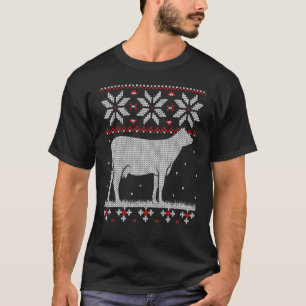Camiseta Vaca Novilla Fea Navidad Ganadería Vida