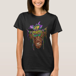 Camiseta Vaca Novilla Mardi Gras Carnaval Animal de Granja