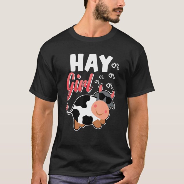 Camiseta Vaca Para Mujeres Chicas Granjas De Vacas (Anverso)