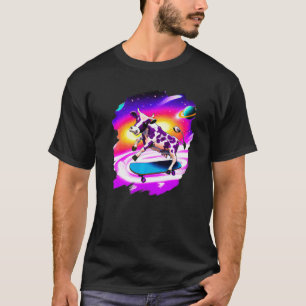 Camiseta Vaca patinando en el espacio exterior retro ska vi